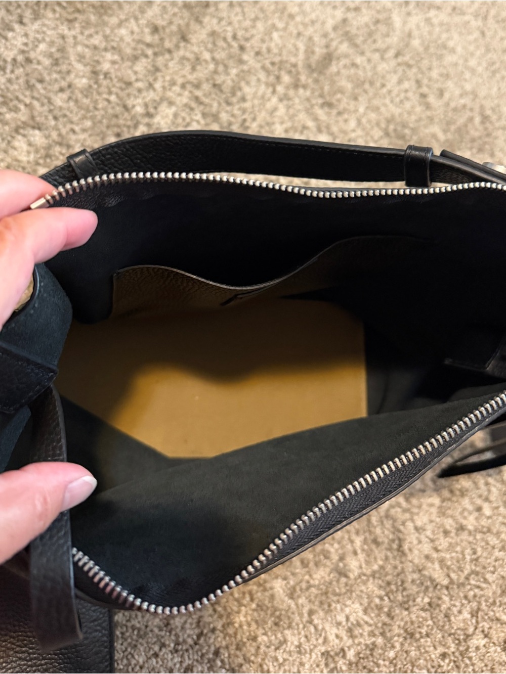 AllSaints Black Pebbled Leather Shoulder Bag - Picture 7 of 7